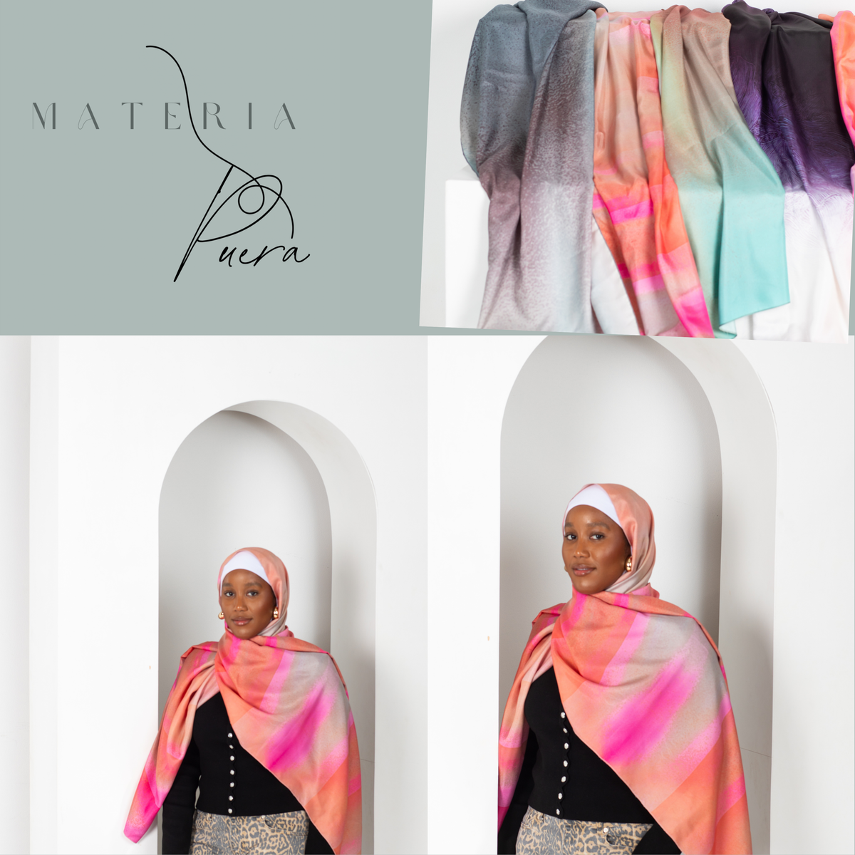 Pure Silk Original Artist-Designed Scarf - Molds of Earth, Souls of Worth
